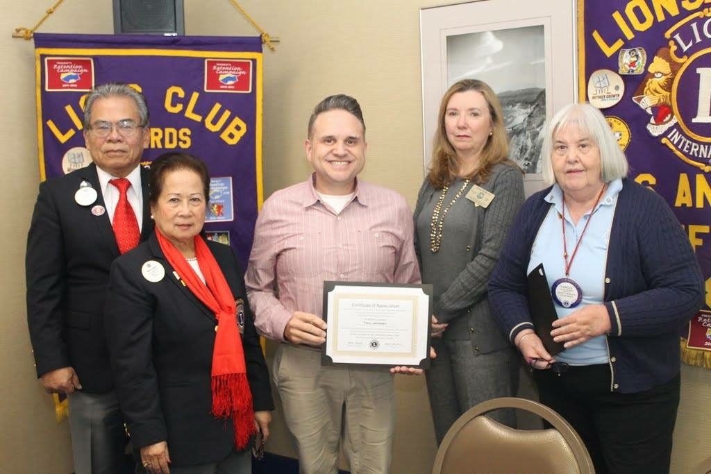 Tony and members from the Lions Club